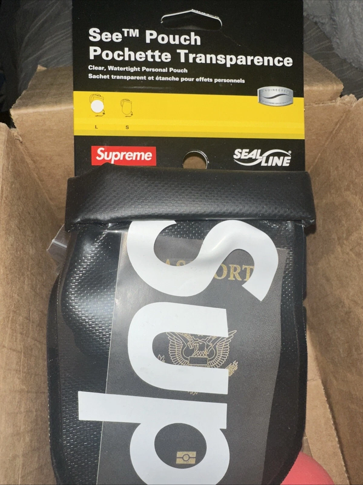 Supreme X SealLine Voir Pochette Pochette Transparence   Large Noir