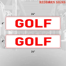 Golf 6"x24" REAL ESTATE RIDER SIGNS Double Sided 2PK -  Visible and Durable