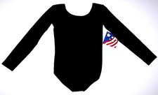 Motionwear Leotard Bodysuit Gymnastics Long Sleeve  2102 Black New Child Girl