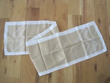 Elizabeth Ardern Long Tan Scarf Paris NY London Acetate GUC 