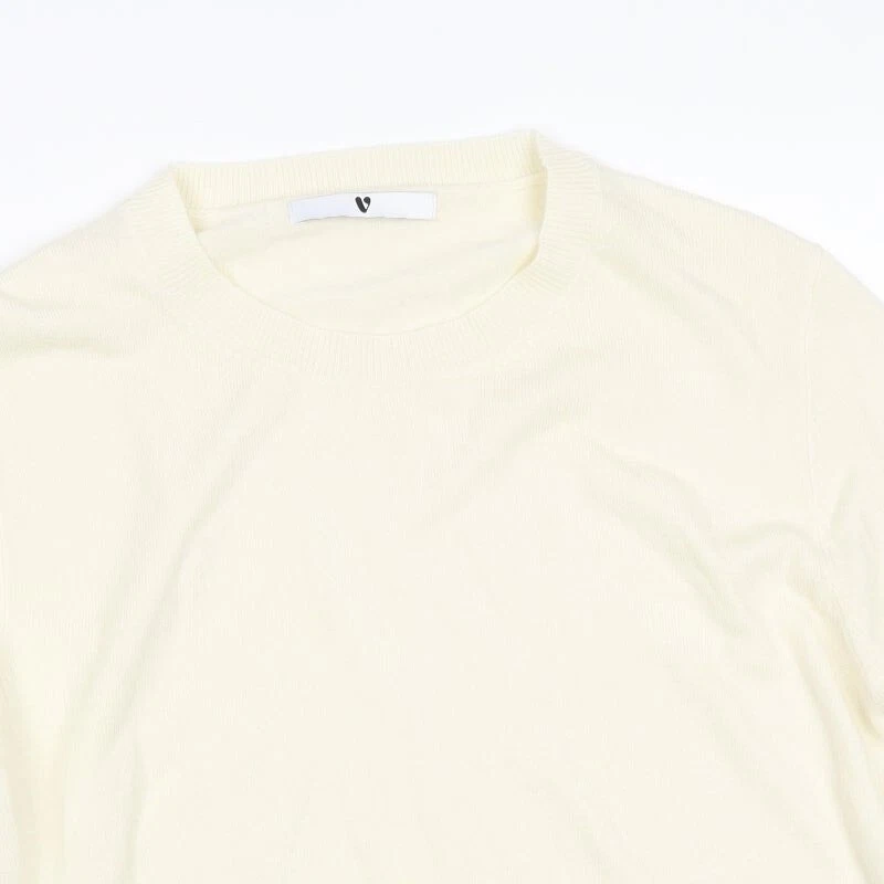 Very Womens Beige Round Neck Acrylic Blend Jumper Size 12 - Image 4 of 4