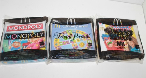 McDonald's Happy Meal Promotional Toy Monopoly, Guess Who? & Trivial Pursuit New - 第 1/2 張圖片