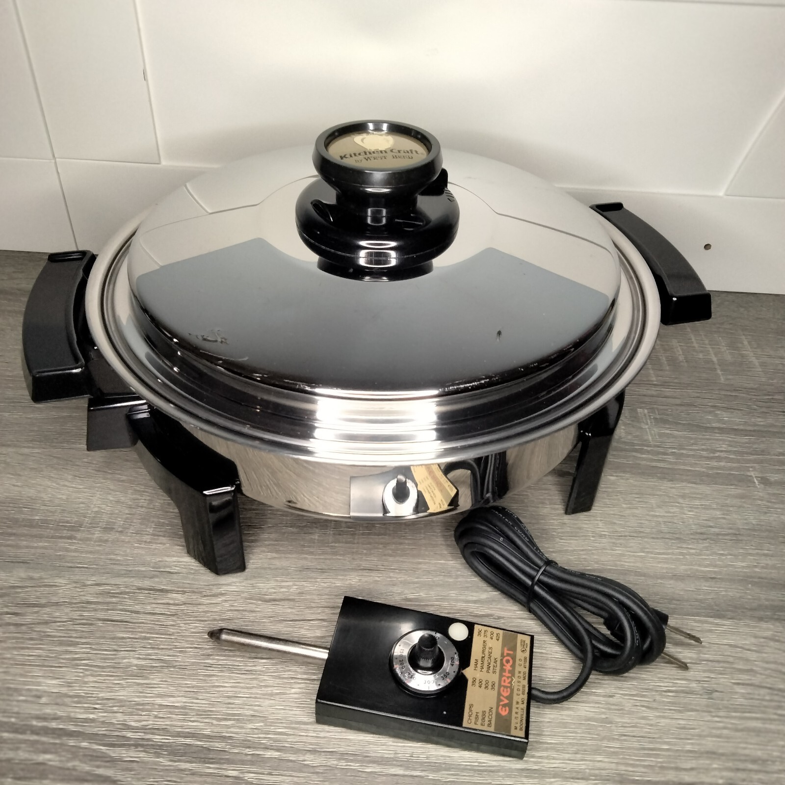 11" Royal Prestige Liquid Core Electric Skillet Vented Lid USA eBay