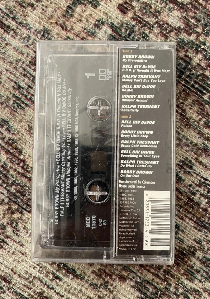 Vintage New Edition Bobby Brown Bell Biv DeVoe Solo Hits Cassette Tape Sealed - Image 2 of 4