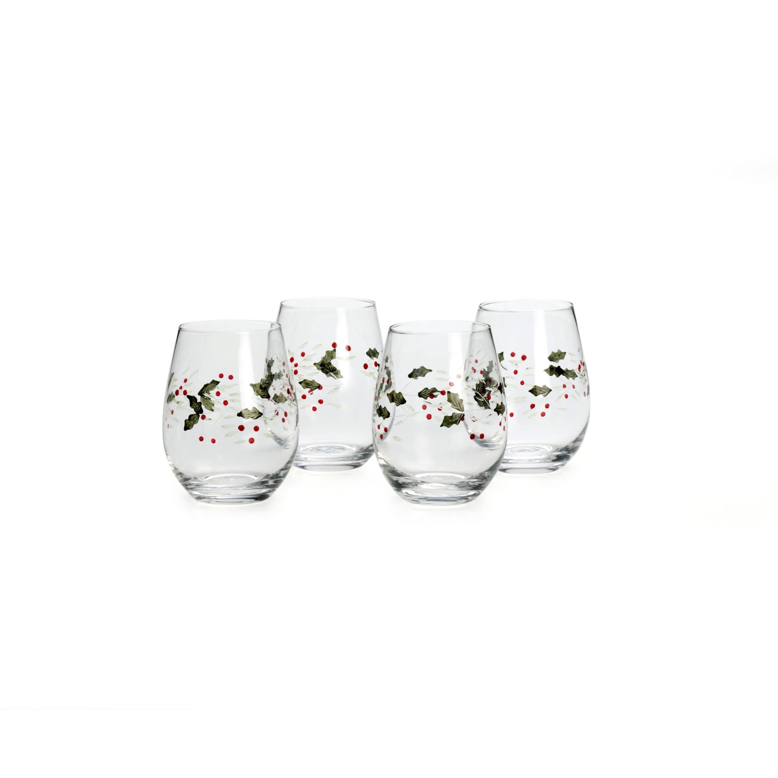 Winterberry Stemless Wine Glasses (Set of 4)
