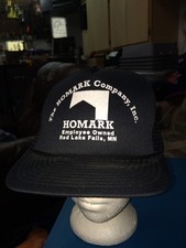 trucker hat baseball cap Homark company red lake falls mn cool lid old school 