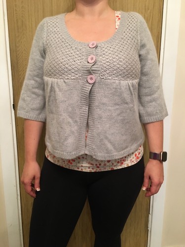 TU Womens Grey Angora Blend Cardigan 