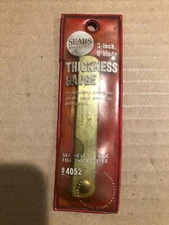 Vintage "SEARS" No 94052 Thickness Gauge Decimal Metric Markings USA FREE SHIP