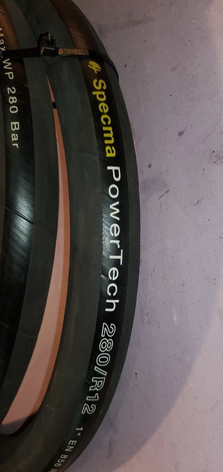 1" Specma PowerTech 84" Length 280/R12  4000PSI (280 Bar) MAX WP HYDRAULIC HOSE  - Image 3 of 4