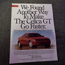 Publicité coupé sport rouge Toyota Celica GT 1993