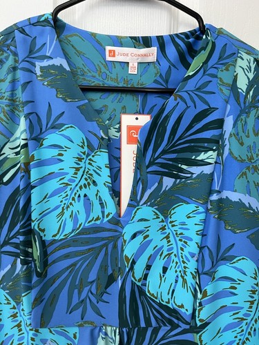 Vestido Megan Jude Connally GRANDE Paradise Parrot Nuevo con Etiquetas $218 - Imagen 6 de 7