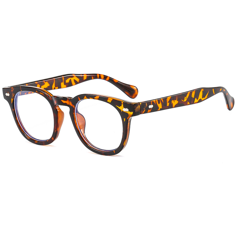 Lunettes De Style Rétro Vintage Dodo - Monture Noire Carrée, Lentilles Rondes Diamant, Unisexe Adulte