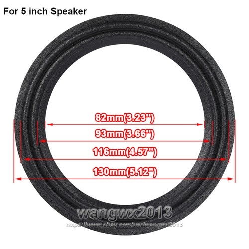 2x 6.5"/8"/10"/12"/15" In Bass 2-Ring Cloth Edge Speaker Surround Circle Repair - Picture 8 of 13