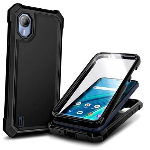 Designed for Cricket Debut S2 Case, Calypso 4 with [Built-in Screen Black