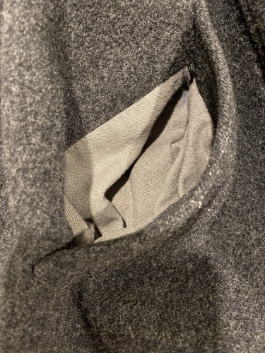 AUTHENTIC mackintosh VESTCOAT - GREY / RED - 100% WOOL COAT - Size 12/14 - Picture 10 of 11