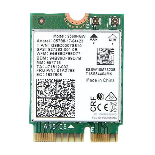 WiFi AC 9560NGW 802.11ac M.2 Key E-Karte Desktop Kit BT-kompatibler 5.0-Adapter - Photo 6/12