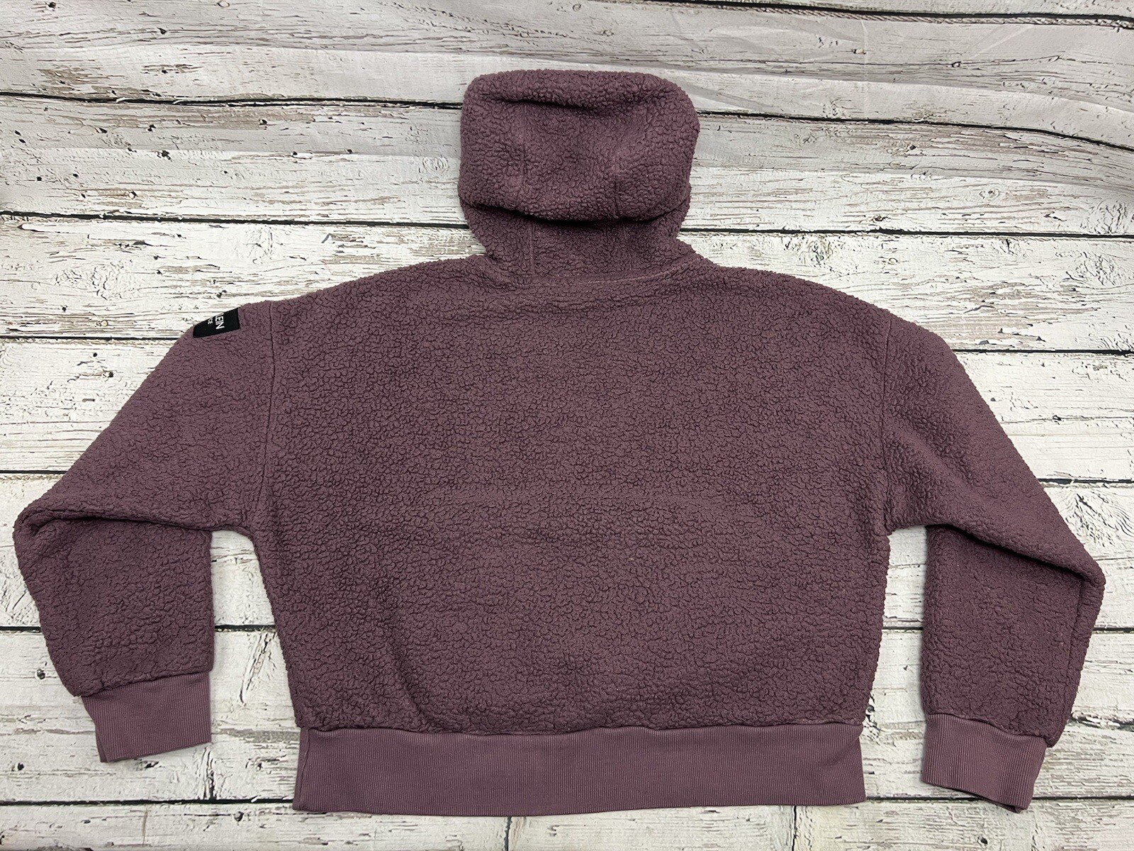 Calvin Klein Performance Women's Purple Sherpa 1/2 Zip Hoodie Sweatshirt - XL image 6