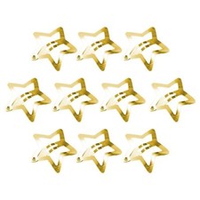 10 Pcs Gold Star Hair Clips Metal Snap Hair Accessories for Women and Girls