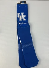 Univeristy of Kentucky Wildcats FBF Socks Size L Crew Blue/White UK NCAA New