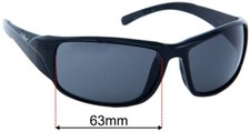 SFx Replacement Sunglass Lenses fits Bolle Keelback - 63mm Wide