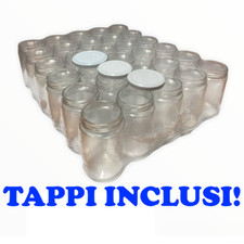 Barattoli vetro per conserve vasi vasetti chiusura ermetica con tappi a vite