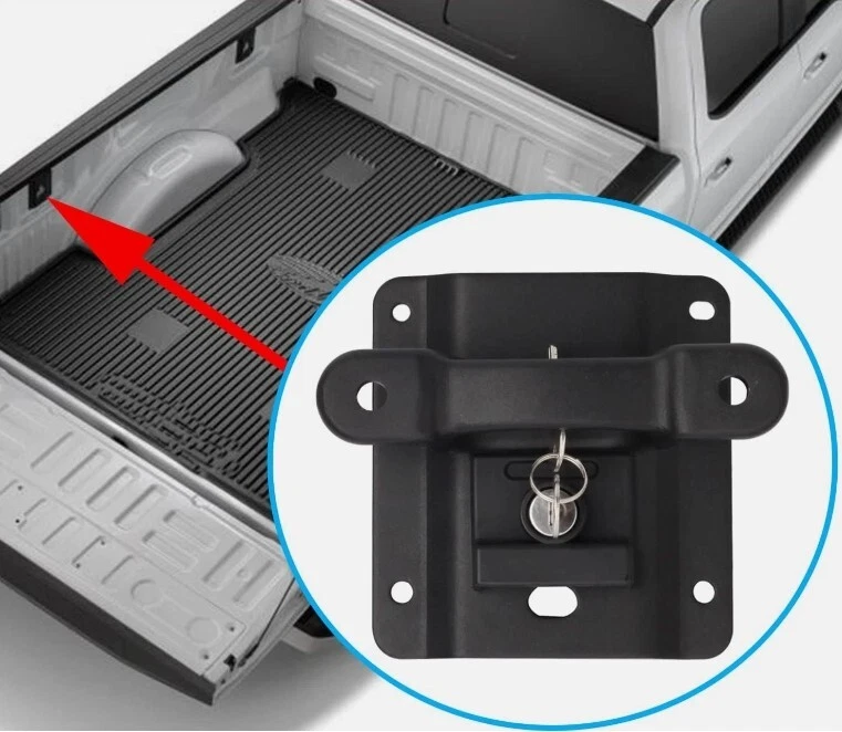 4Pcs Suitable For 2005-25 Ford F150 F250 F350 Truck Cargo Bundling Bracket Plate - Image 3 of 4