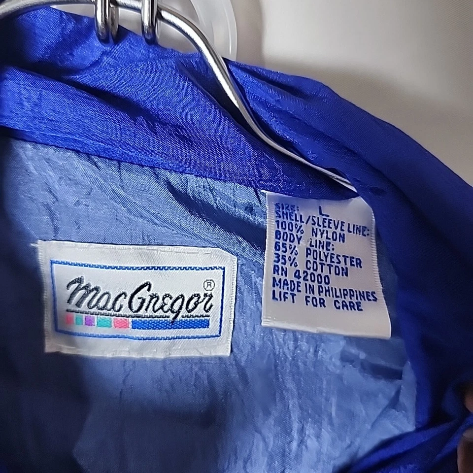 Mac Gregor Hombres L Grande Años 90 Bloque de Color Rompevientos Traje de Pista Chaqueta Pantalones Forrados Foto 4 de 4