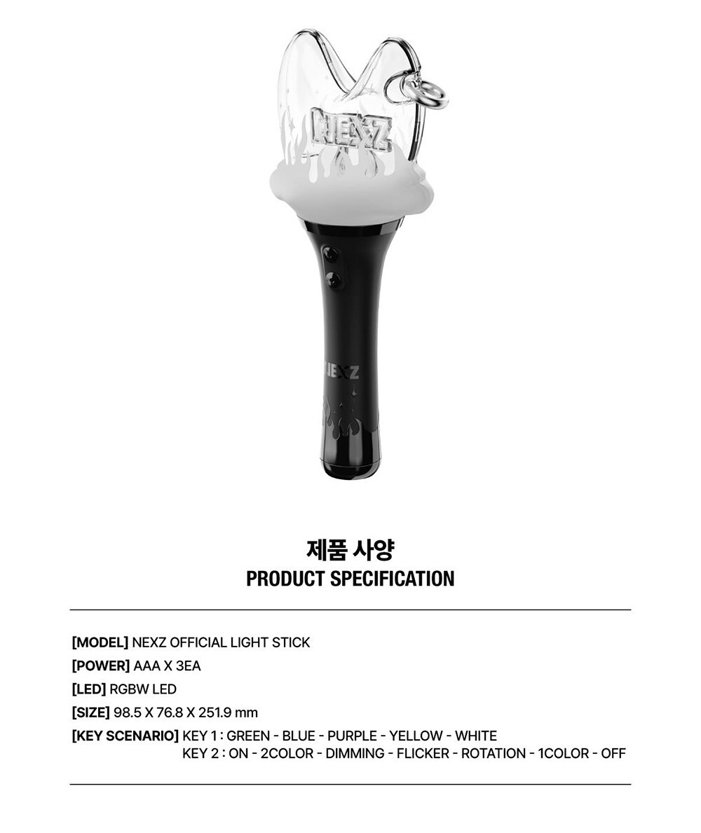 NEXZ OFFICIAL LIGHT STICK with Strap, Deco Ring, Tracking