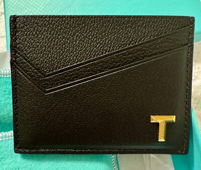 AUTHENTIC Tiffany Card Case in Black Leather-NEW | eBay