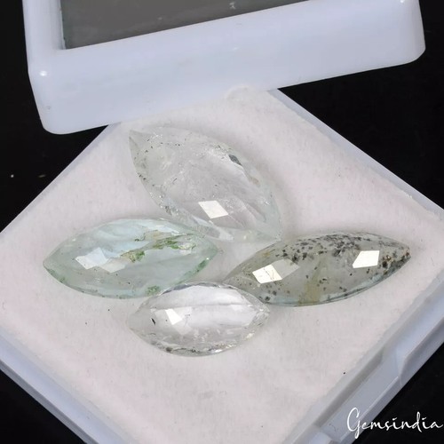 17,30 ct natürlicher unbehandelter Aquamarin Marquise facettierter loser Edelstein Posten 4 Stck. - Bild 3 von 6