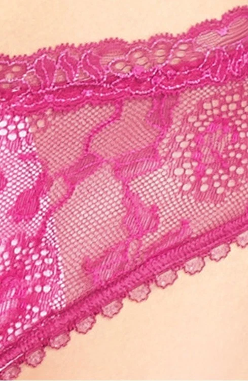 Ropa interior calzoncillo frontal de encaje fucsia Fantasie para mujer talla M L56941 Foto 3 de 3