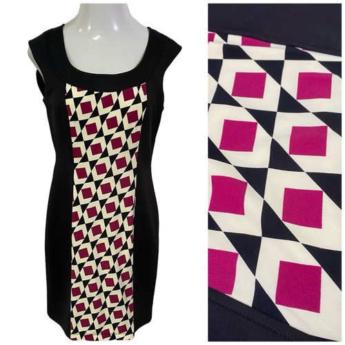 London Times Dress Womens Sz 10 Colorblock Work Office Professional Boardroom - Picture 3 of 15