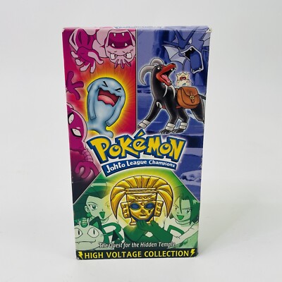 Pokemon Johto League Champions VHS Tape Quest For Hidden Temple Rare
