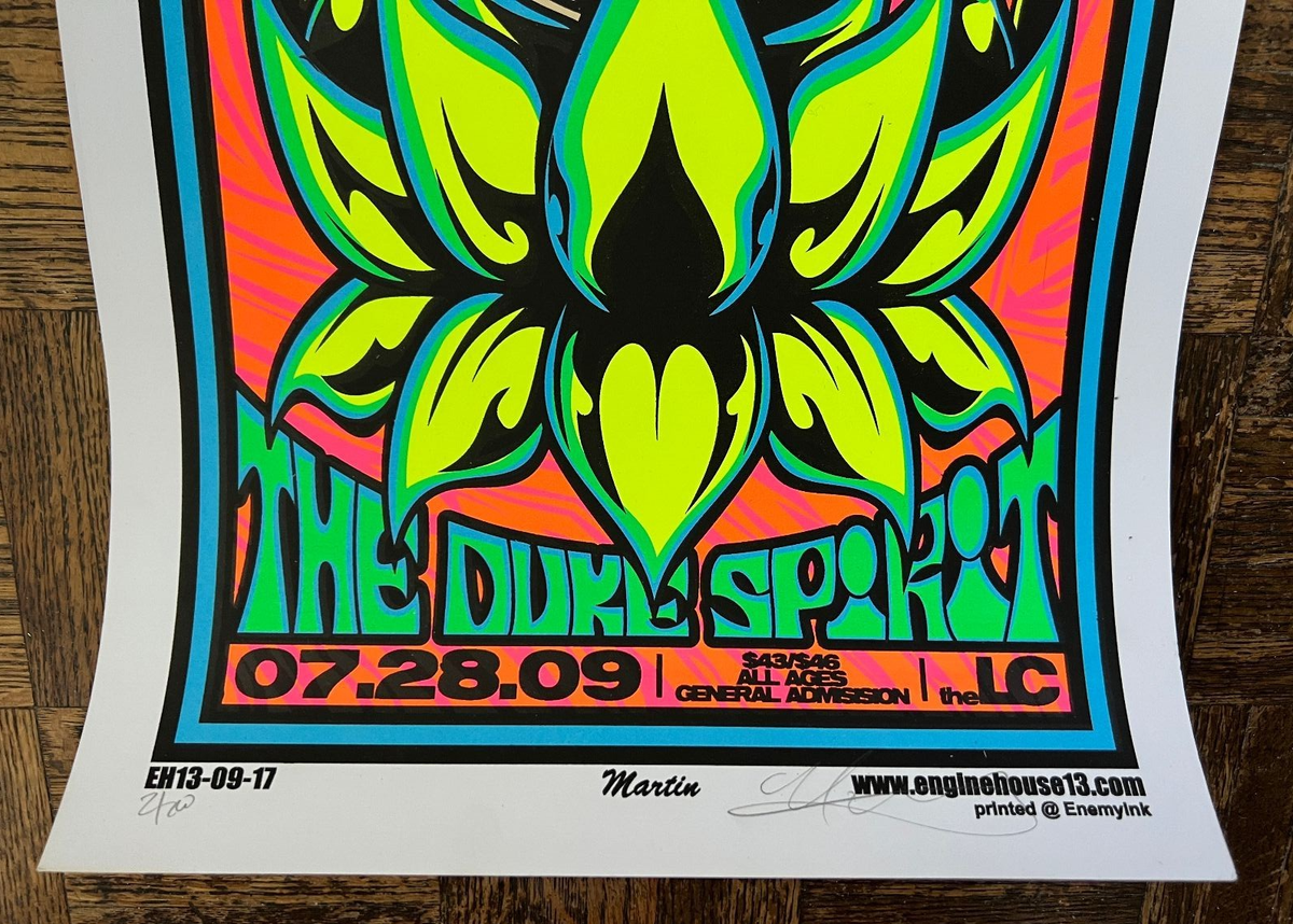 INCUBUS 2009 TOUR POSTER SIGNED COLUMBUS OH SILKSCREEN kwd the