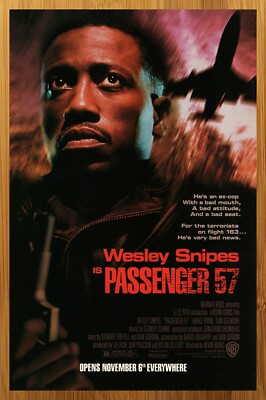 1992 Passenger 57 Vintage Print Ad/Poster Wesley Snipes 90s Action Movie Pop Art