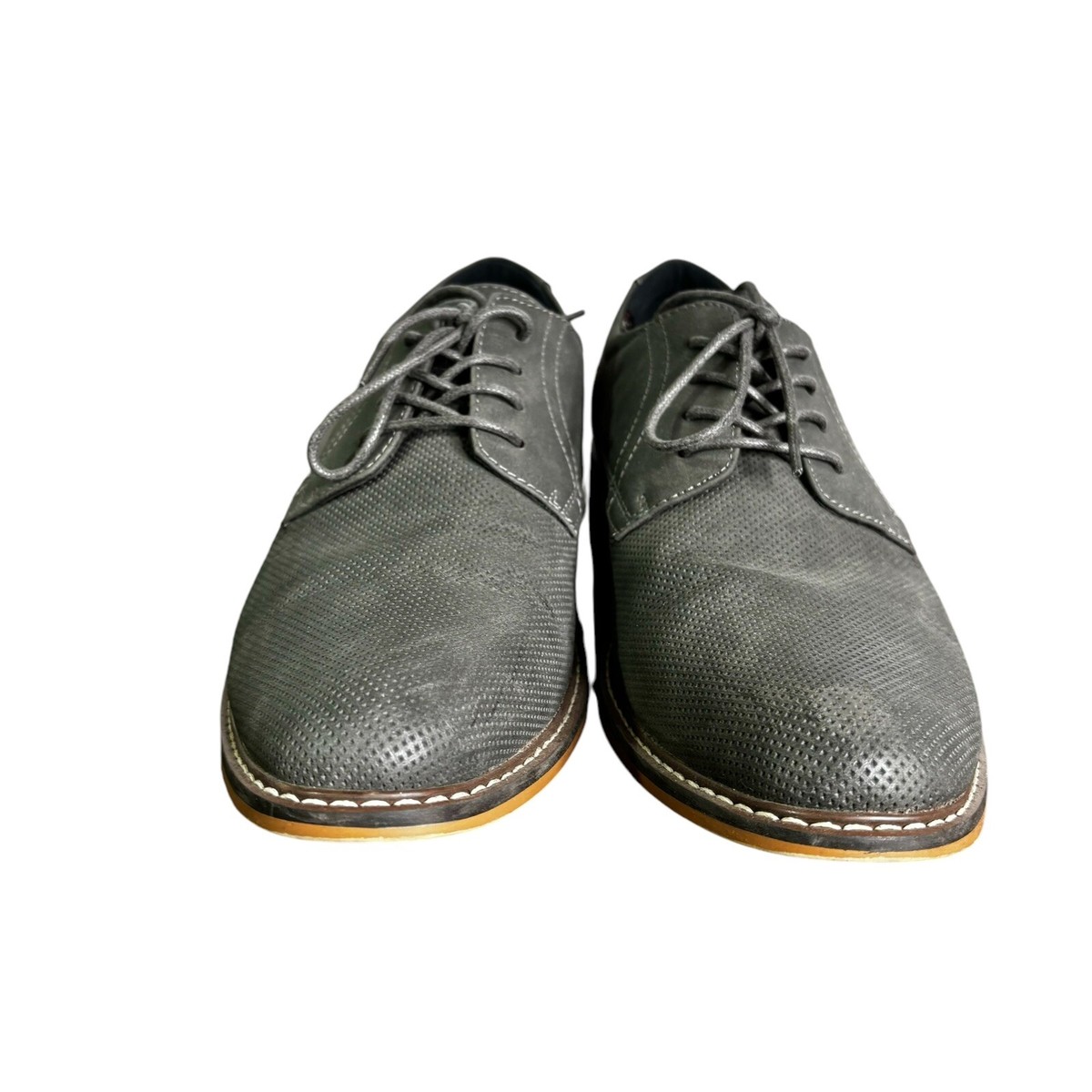 Steve Madden Akran Shoe Mens 10.5 Grey Oxford Lace Up Floral Lining‎ Steve Madden Akran Shoe Mens 10.5 Grey Oxford Lace Up Floral  main image 2