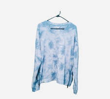Time  Tru Women's Tonal Tie Dye Side Zip Sweatshirt Small 4-6 