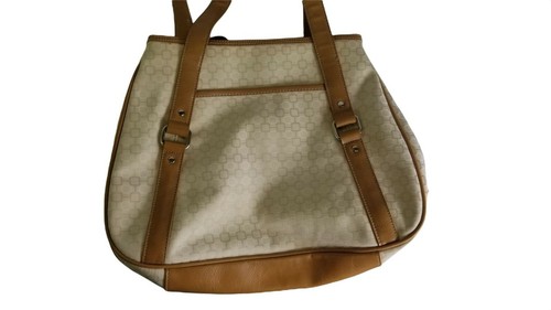 Nine West Large Camel and Tan Shoulder Tote Bag Purse 14.5" by 11" Bohemian - Picture 2 of 12