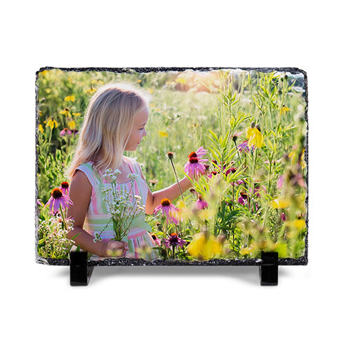 Digital bedruckte Foto Schiefertafel 15x20cm Aufsteller personalisirter Schiefer