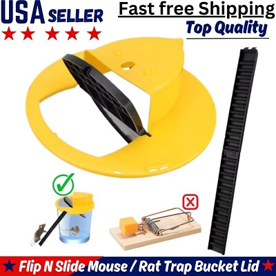 Mouse Rat Trap Flip & Slide Mouse Trap Bucket Catcher Mousetrap Slide Bucket Lid