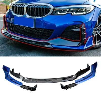 Blue Front Bumper Spoiler Splitter Lip Body Kit For BMW 325i 325LI M Sport 2022