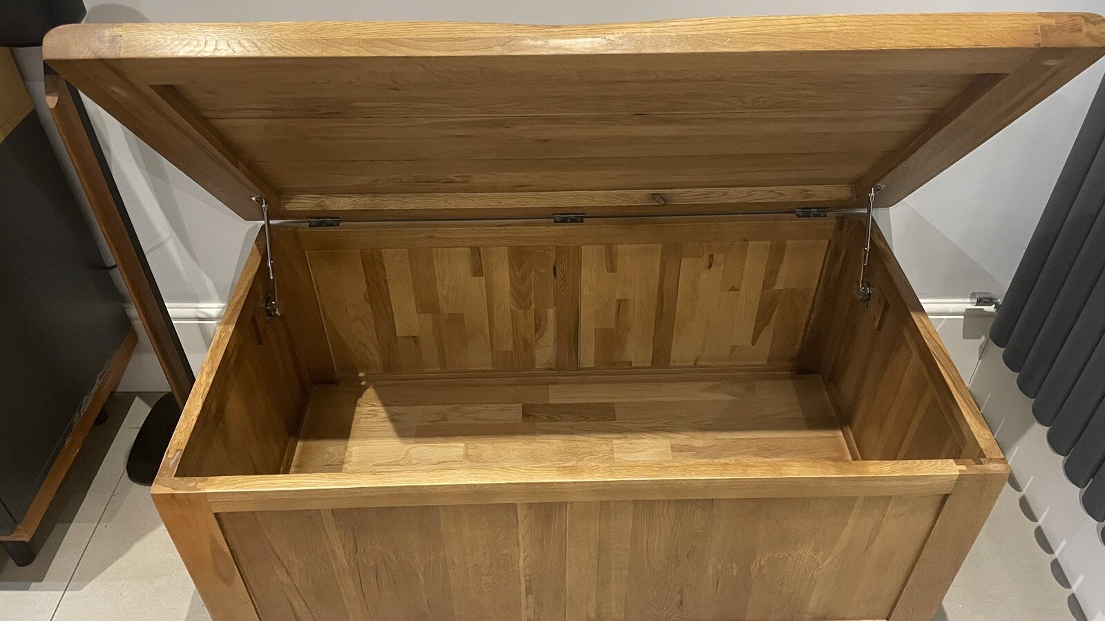 Solid oak blanket box eBay