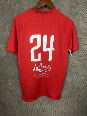 NEFC Nike Training Jersey Red Medium #24 La Croix 708 | eBay