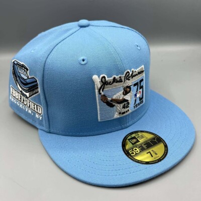 Jackie Robinson 42 Hat Men 7 5/8 Blue 75th Years 59Fifty New Era Fitted Cap