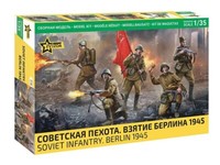 Zvezda 3718 Soviet Infantry Berlin 1945 Model Kit 1:35 NEW !