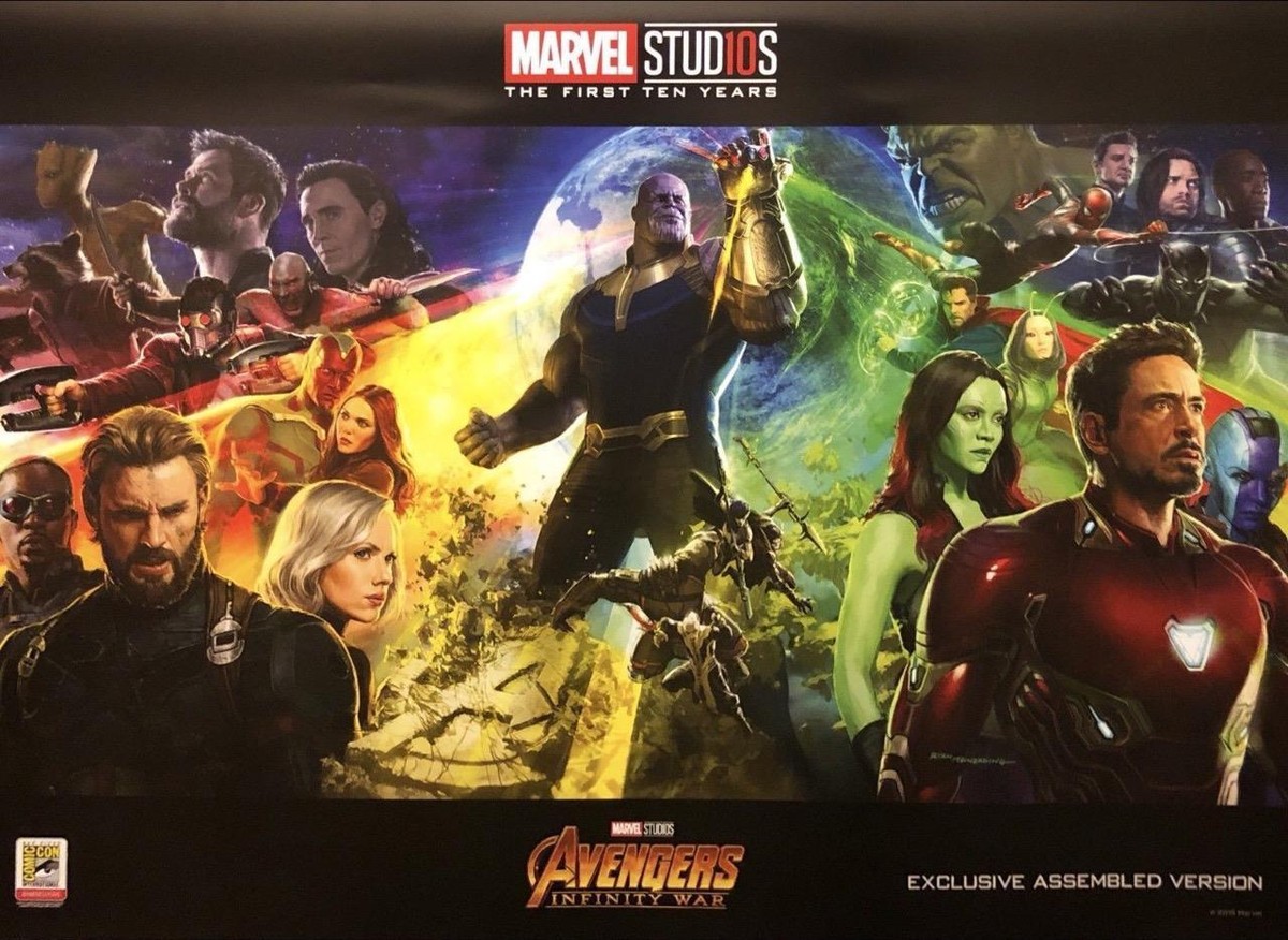 MARVEL'S INFINITY WAR 15.5x21 Original Promo Movie Poster SDCC