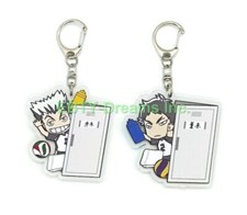 Set of 2 Haikyuu Anime Acrylic Keychain Koutarou Bokuto, Keiji Akaashi v3