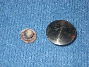 VINTAGE BUESCHER RESONATOR & SPUD for SNAP-ON SAXOPHONE PAD - 9/16th's of inch