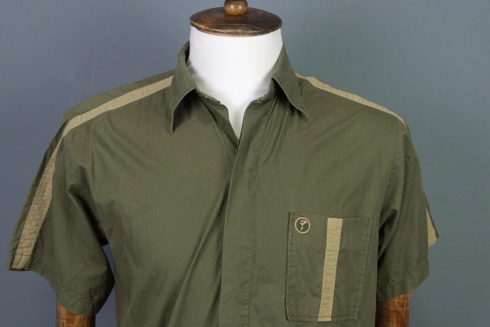 Santa Cruz Ca.USA Green Short Sleeve Button Down Shirt Size L - Image 3 of 4