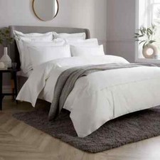 Image of 800 Thread Count Duvet Cover Single Row Cord Embroidery 100% Cotton Bedding